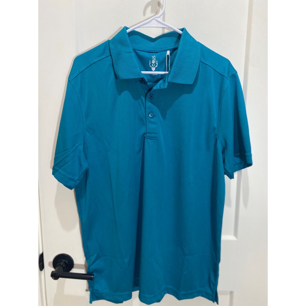 Cutter & Buck Womens Teal Blue Performance Mesh Golf Polo Shirt Large